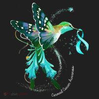 Hummingbird Holding Teal Ribbon Cervical Cancer Awareness Women's Sweatshirt thumb 2