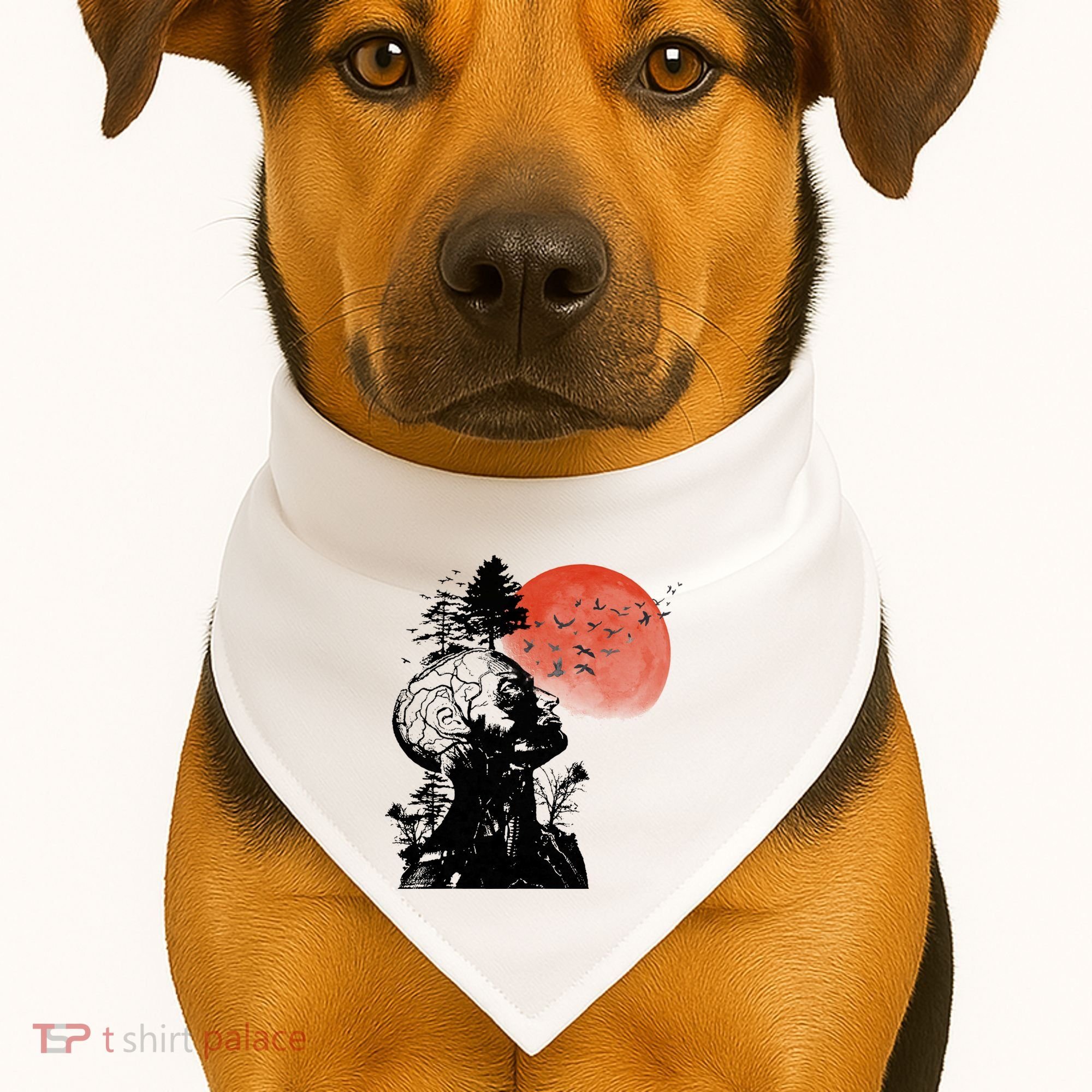 Hangover Human Tree Graphic USA-Made Doggie Bandana