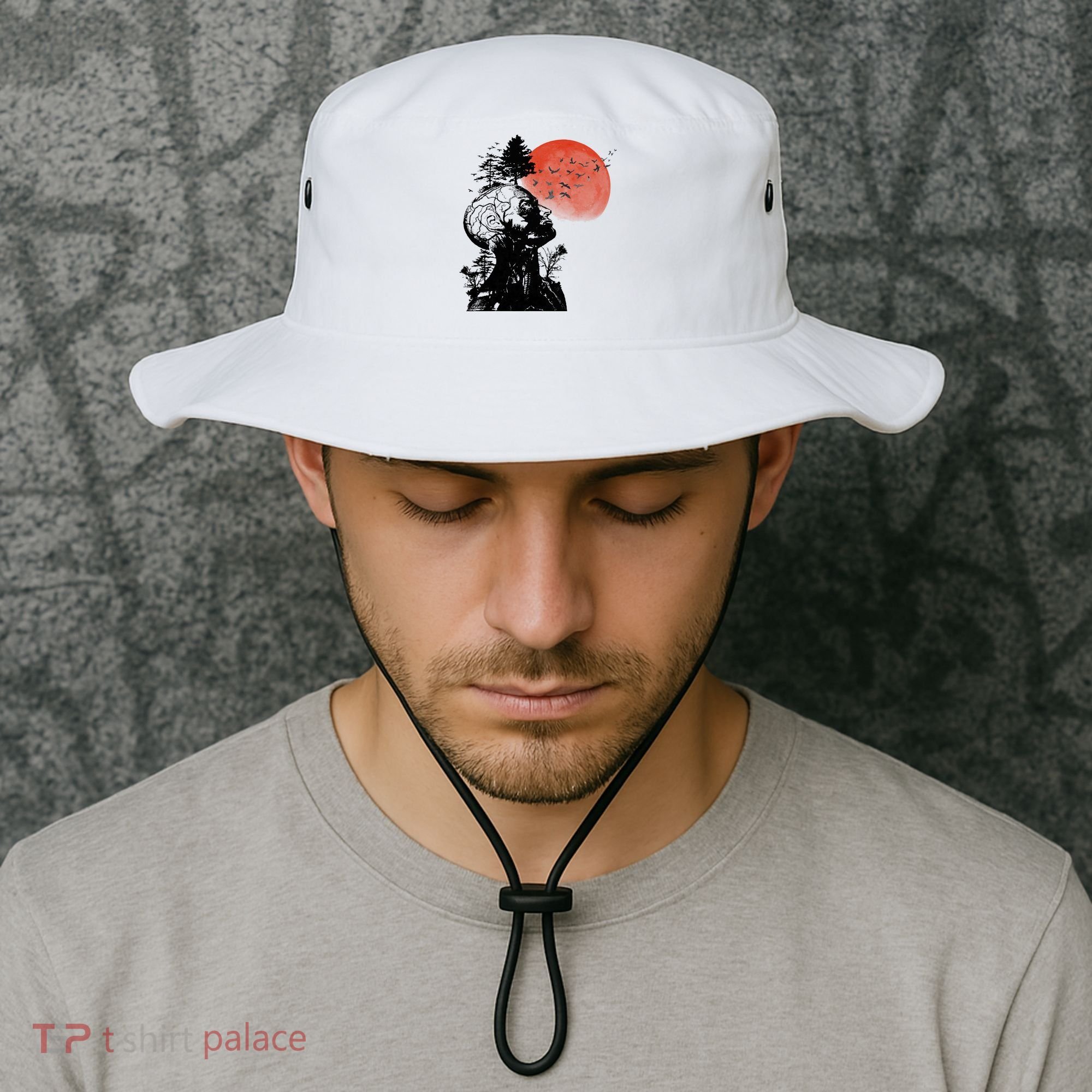 Hangover Human Tree Graphic Bucket Hat