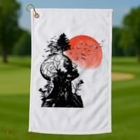 Hangover Human Tree Graphic Golf Towel thumb 1