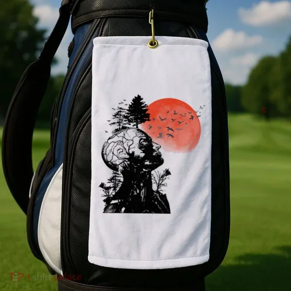 Hangover Human Tree Graphic Golf Towel