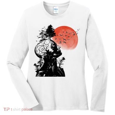 Hangover Human Tree Graphic Women's Long Sleeve Shirt