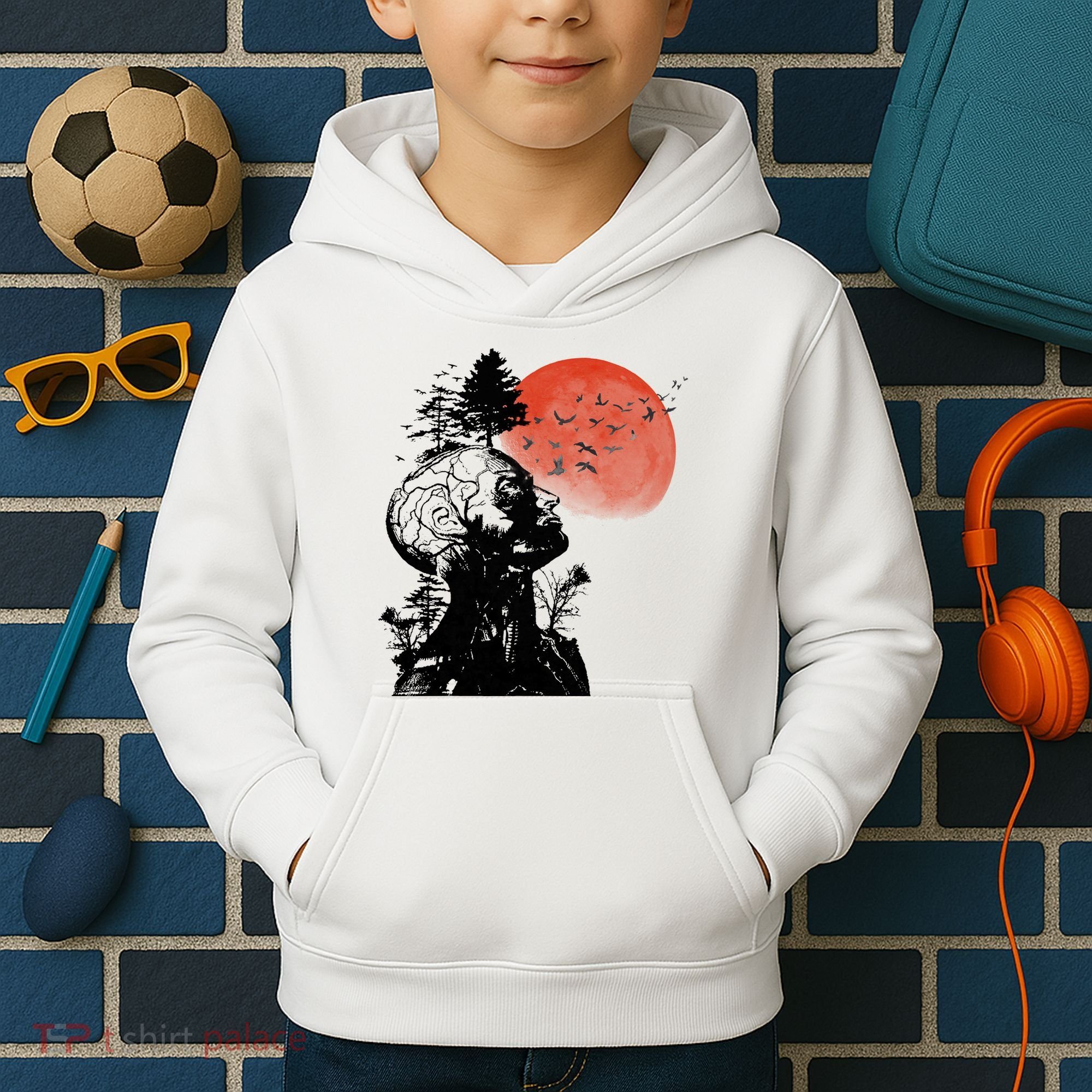 Hangover Human Tree Graphic Kids Hoodie