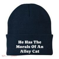 He Has The Morals Of An Alley Cat Beanie thumb 0