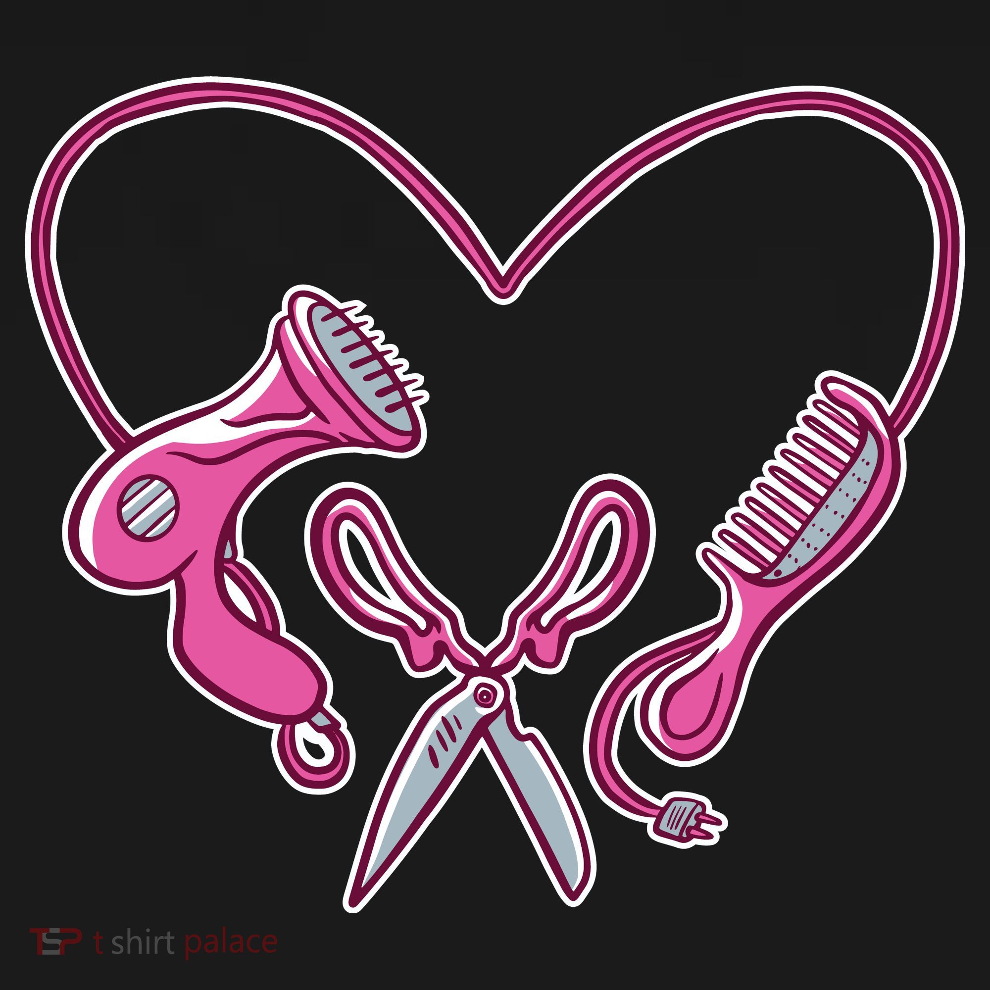 Hairdresser Heart Tools Toddler Hoodie
