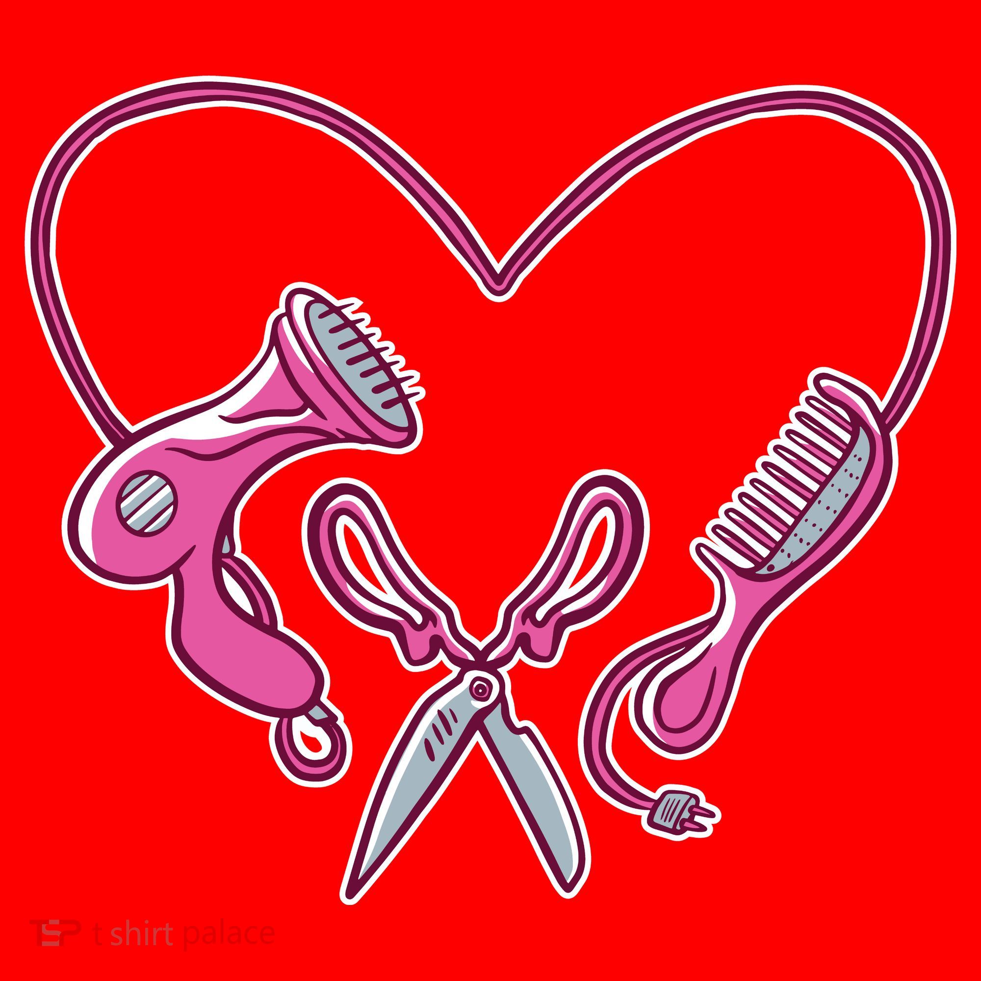 Hairdresser Heart Tools Santa Hat