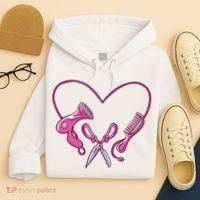 Hairdresser Heart Tools Hoodie thumb 4