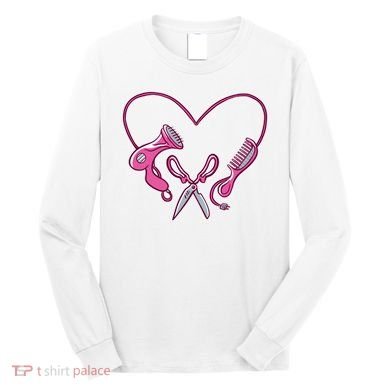 Hairdresser Heart Tools Long Sleeve Shirt