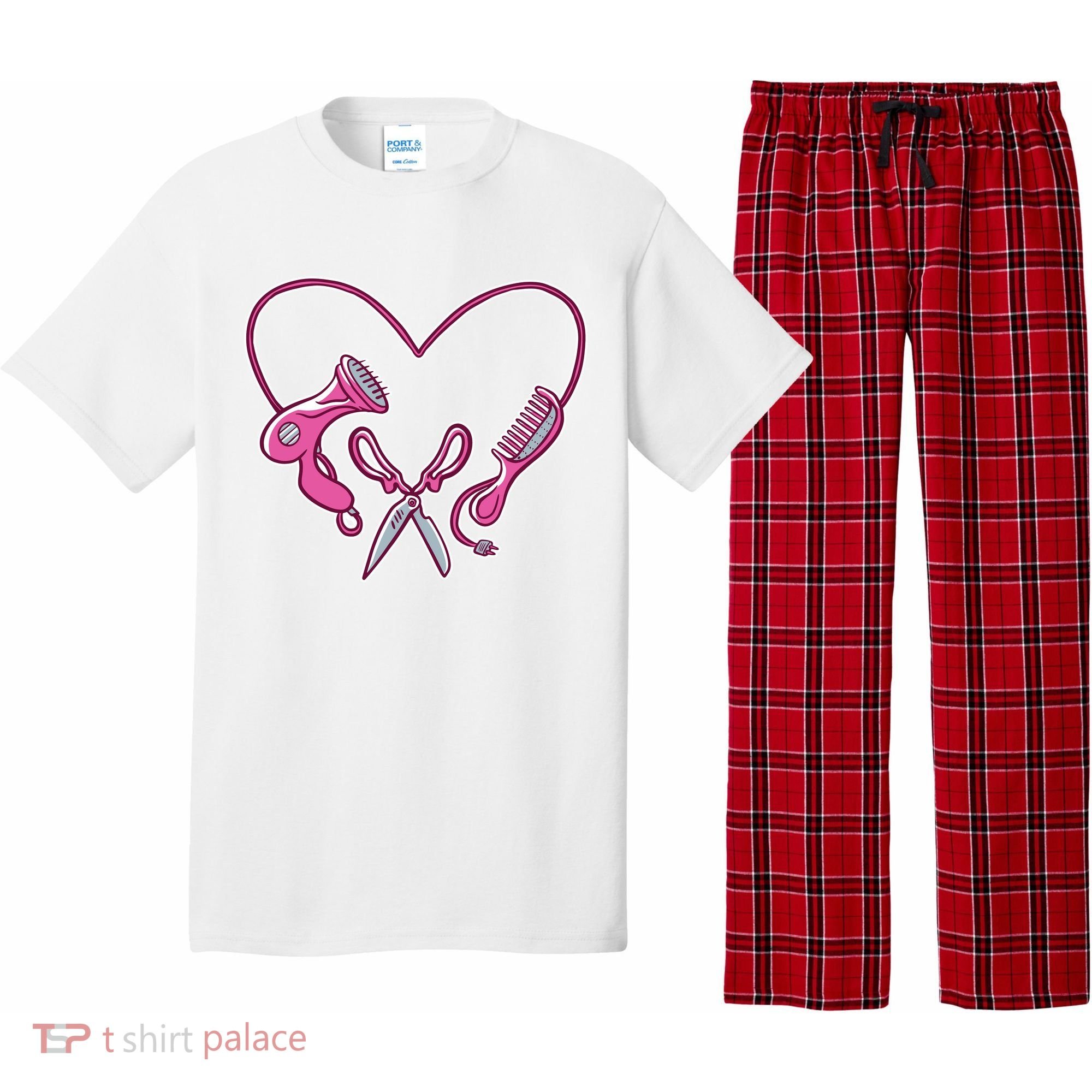 Hairdresser Heart Tools Pajama Set