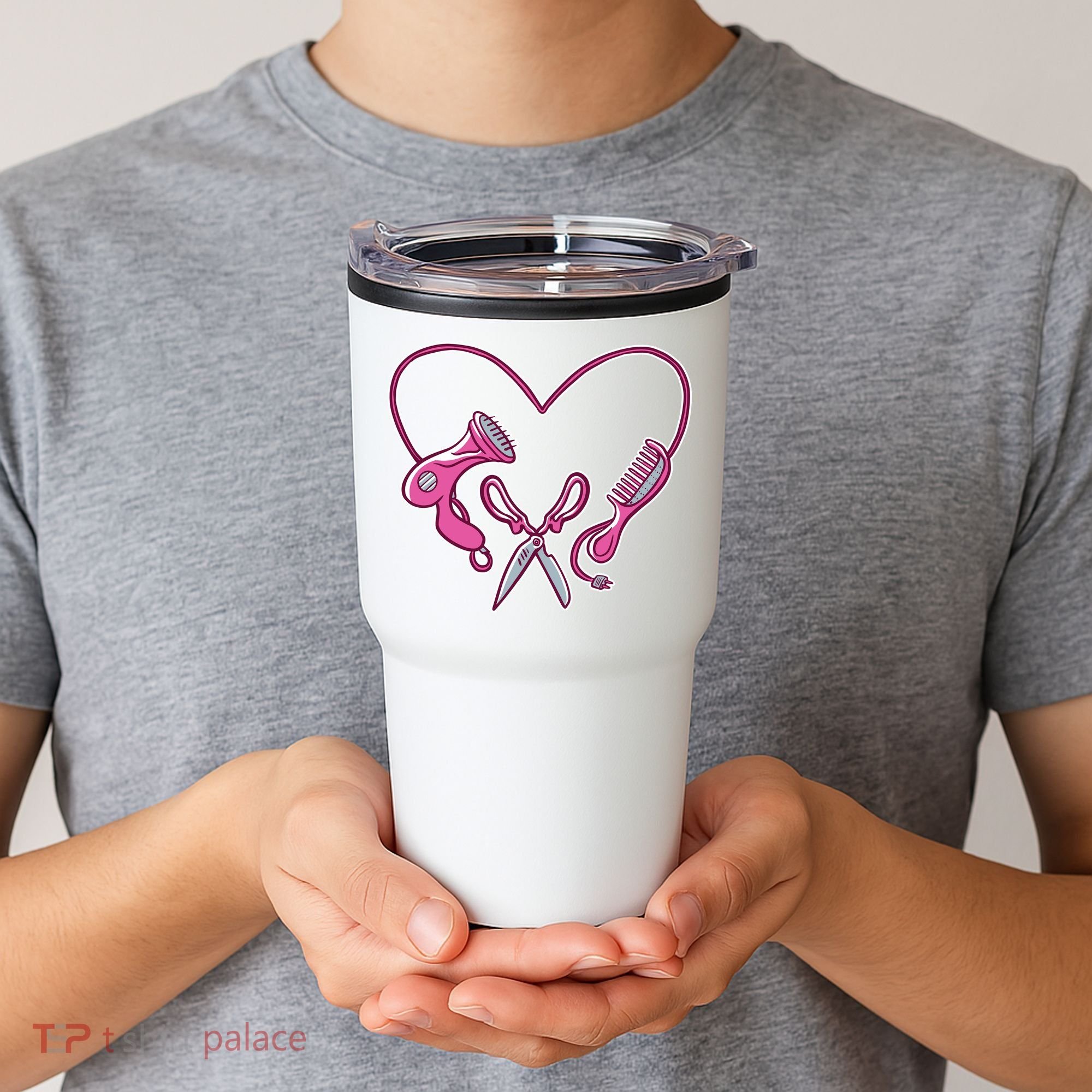 Hairdresser Heart Tools Tumbler