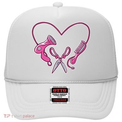 Hairdresser Heart Tools Hat