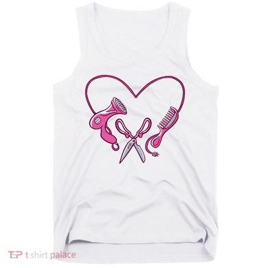 Hairdresser Heart Tools Tank Top