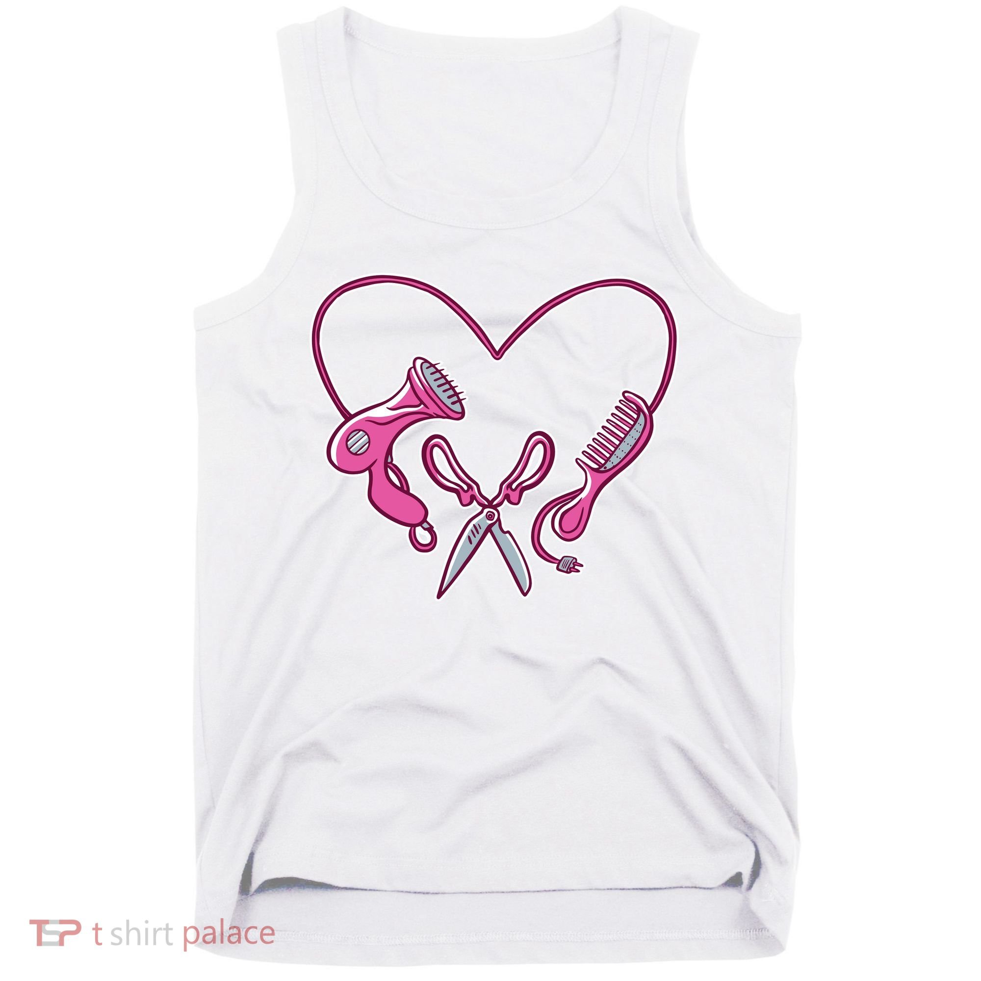 Hairdresser Heart Tools Tank Top