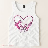 Hairdresser Heart Tools Tank Top thumb 2