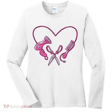 Hairdresser Heart Tools Women's Long Sleeve Shirt