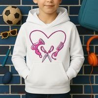 Hairdresser Heart Tools Kids Hoodie thumb 2