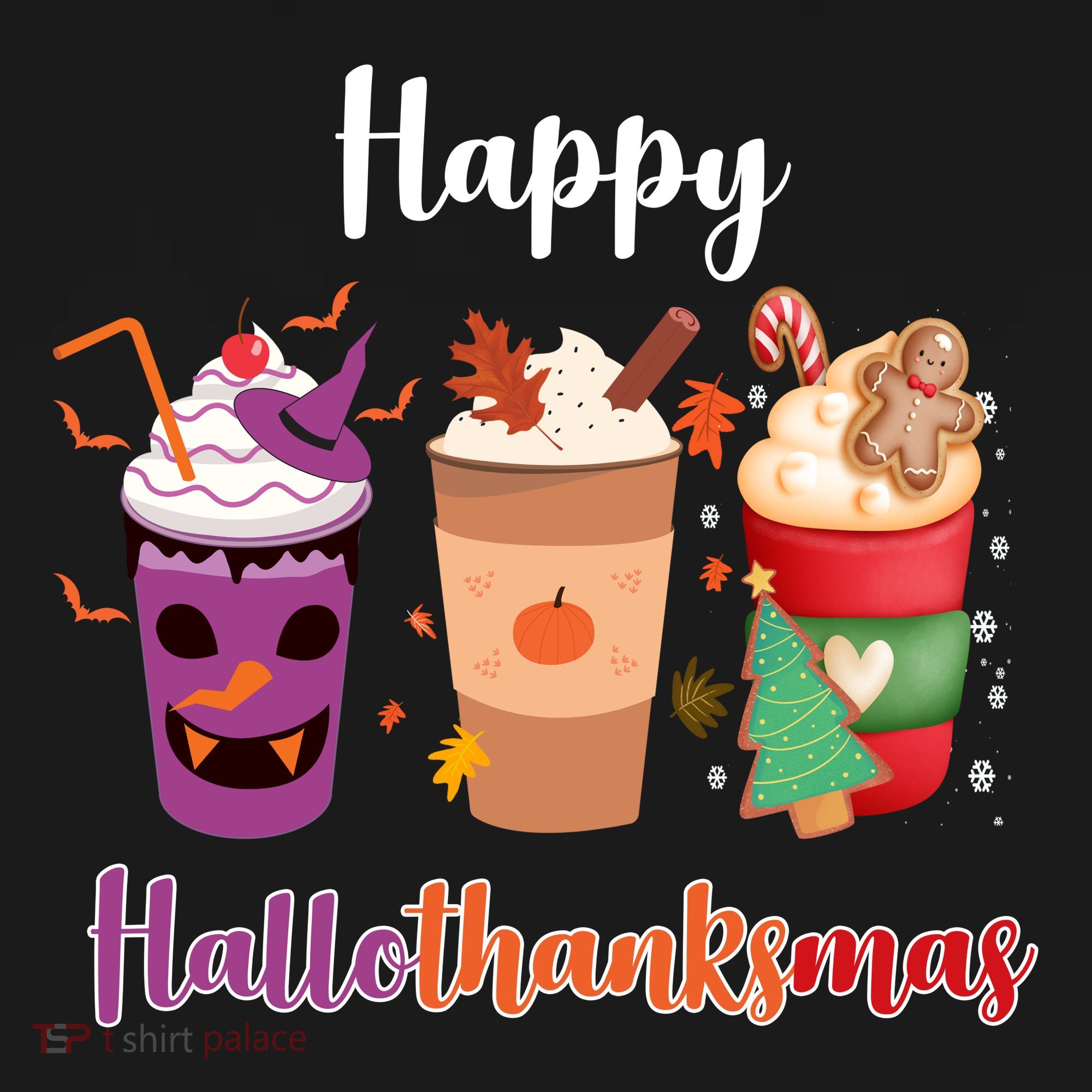 Happy Halloween Thanksgiving Christmas Coffee Lover Coaster