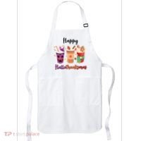 Happy Halloween Thanksgiving Christmas Coffee Lover Apron thumb 0