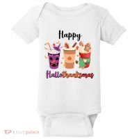 Happy Halloween Thanksgiving Christmas Coffee Lover Baby Bodysuit thumb 0