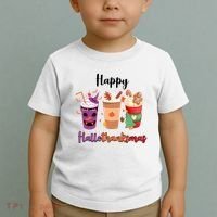 Happy Halloween Thanksgiving Christmas Coffee Lover Toddler T-Shirt thumb 2