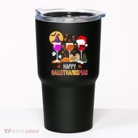 Happy Halloween Thanksgiving Christmas Wine Lover Gift Tumbler thumb 0