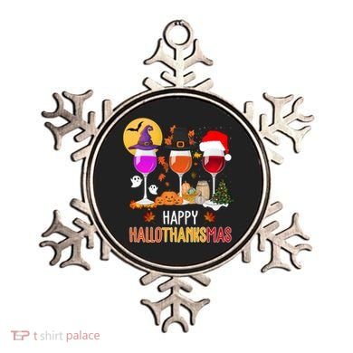 Happy Halloween Thanksgiving Christmas Wine Lover Gift Ornament