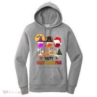 Happy Halloween Thanksgiving Christmas Wine Lover Gift Women's Hoodie thumb 0