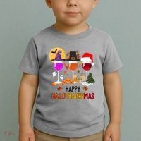 Happy Halloween Thanksgiving Christmas Wine Lover Gift Toddler T-Shirt thumb 2