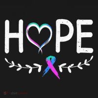 Hope Heart Teal Pink Purple Ribbon Thyroid Cancer Pajama Set thumb 2