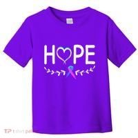 Hope Heart Teal Pink Purple Ribbon Thyroid Cancer Toddler T-Shirt thumb 0