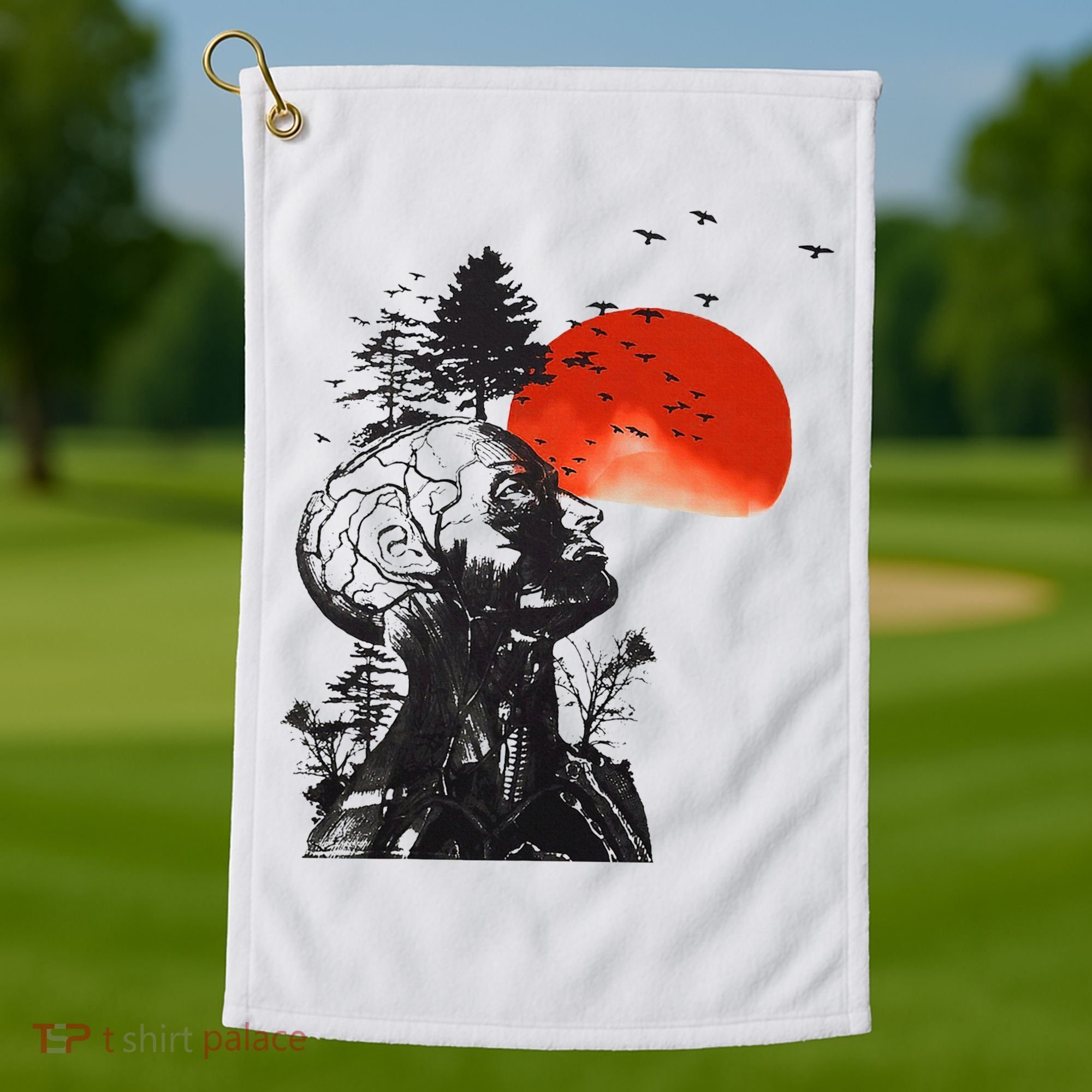 Hangover Human Tree Golf Towel