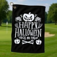 Happy Halloween Trick Or Treat Golf Towel thumb 1