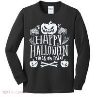 Happy Halloween Trick Or Treat Kids Long Sleeve Shirt thumb 0