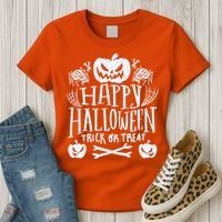 Happy Halloween Trick Or Treat Women's T-Shirt thumb 3