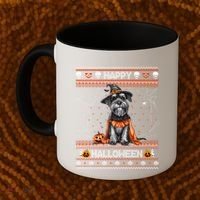 Happy Halloween Ugly Miniature Schnauzer Howloween Pumpkin Coffee Mug thumb 2