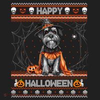 Happy Halloween Ugly Miniature Schnauzer Howloween Pumpkin Beanie thumb 2