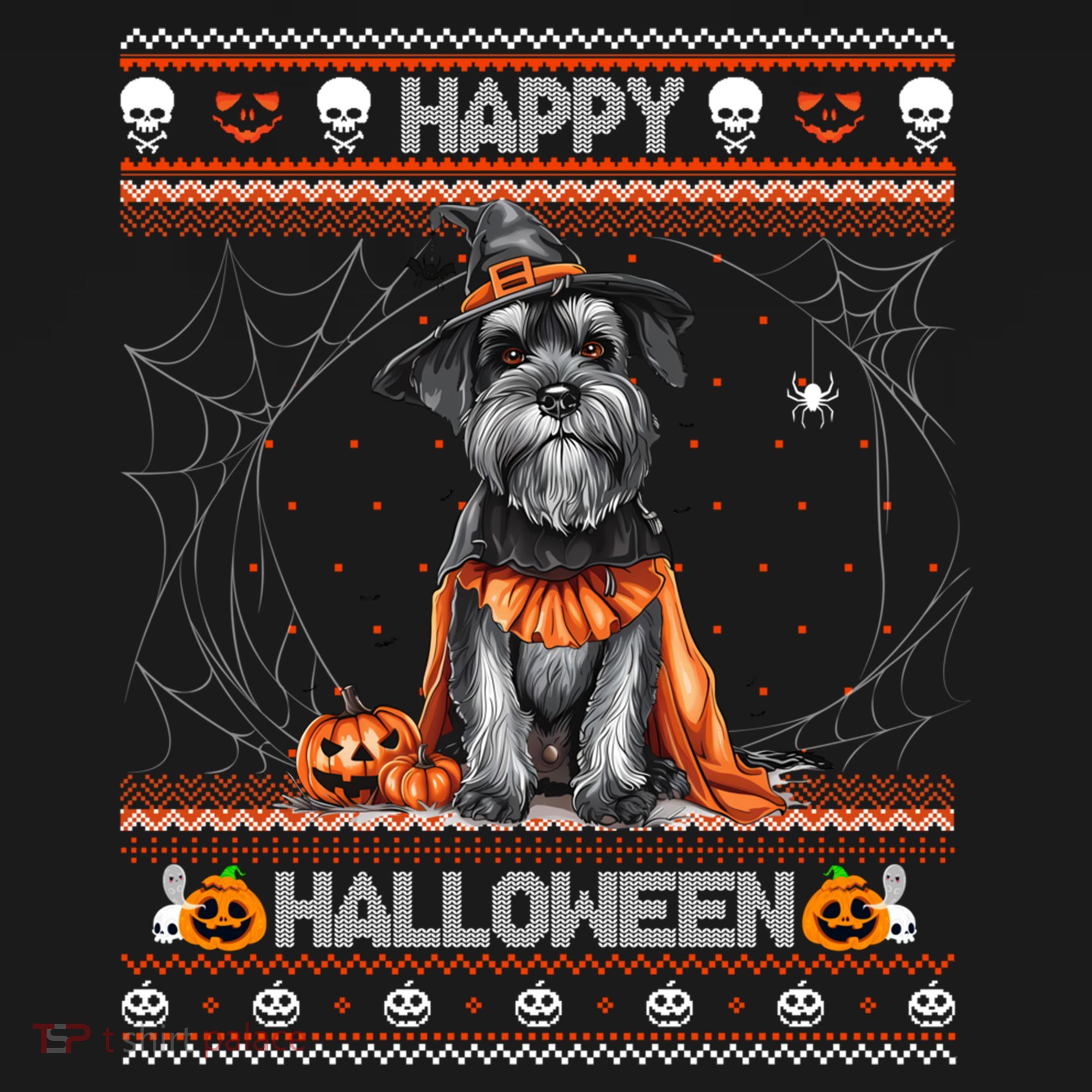 Happy Halloween Ugly Miniature Schnauzer Howloween Pumpkin Women's Hoodie