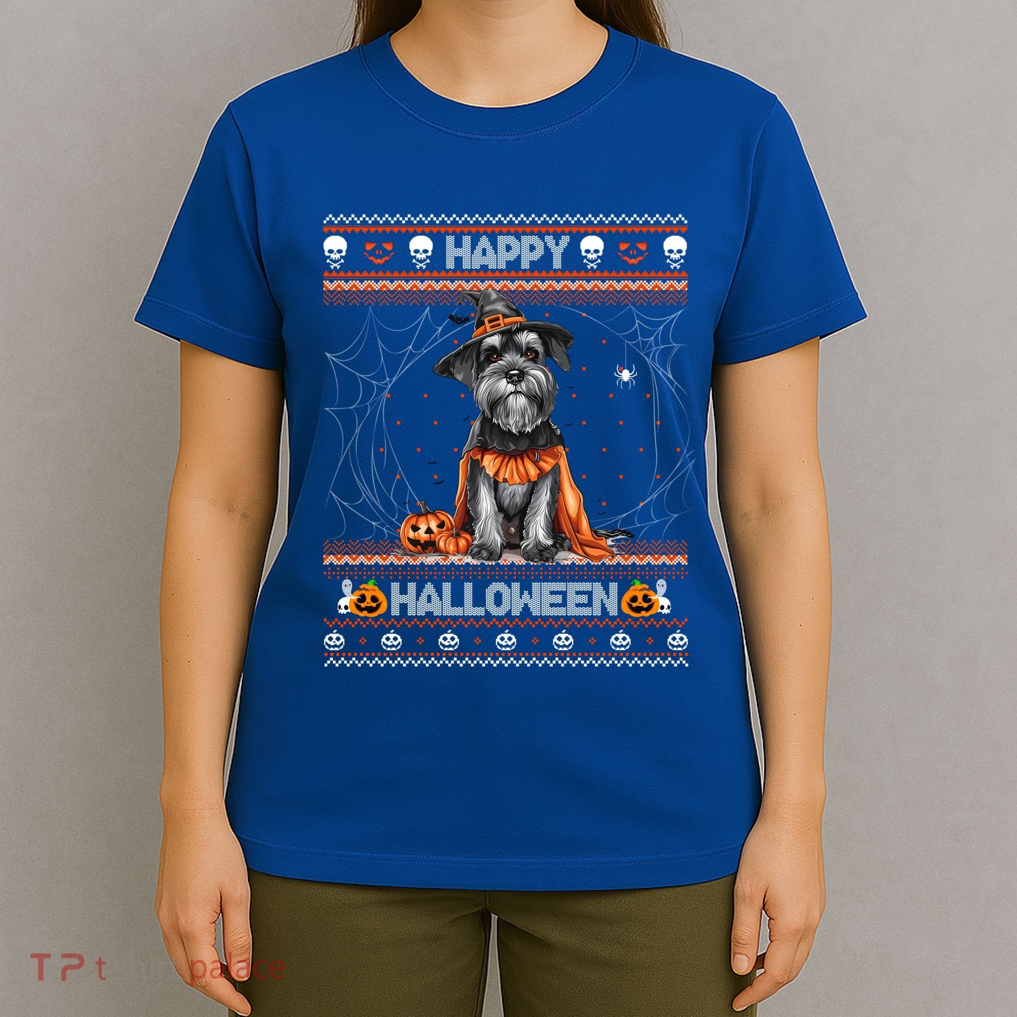 Happy Halloween Ugly Miniature Schnauzer Howloween Pumpkin T-Shirt