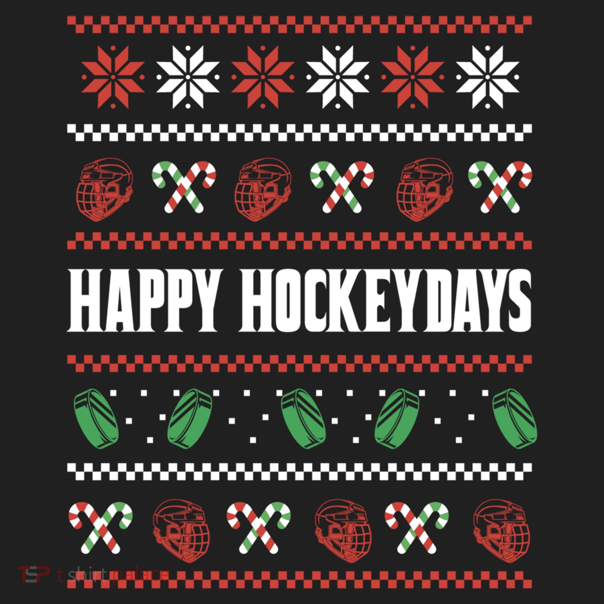 Happy Hockeydays Ugly Chrismas Ice Hockey Gift Women's Sweatshirt