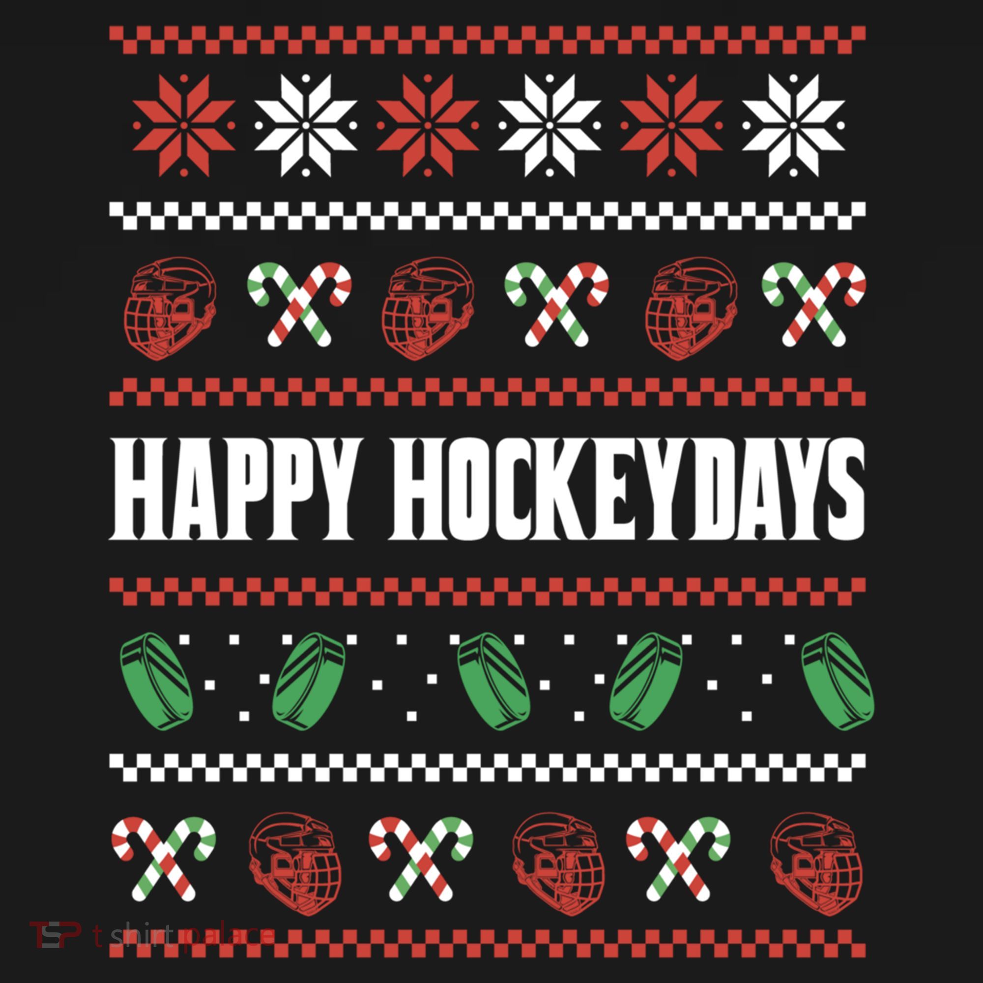 Happy Hockeydays Ugly Chrismas Ice Hockey Gift Backpack