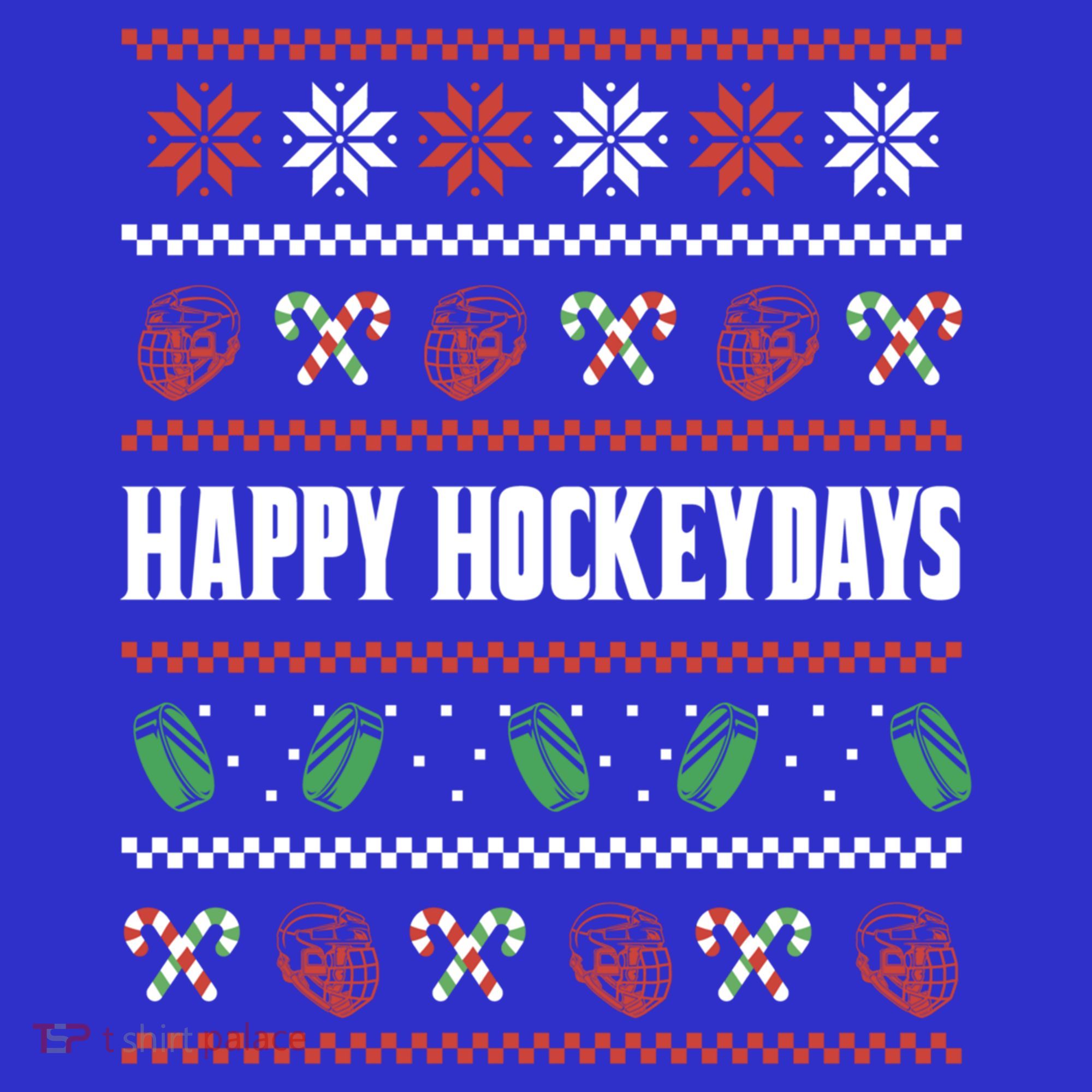 Happy Hockeydays Ugly Chrismas Ice Hockey Gift Women's Tank Top