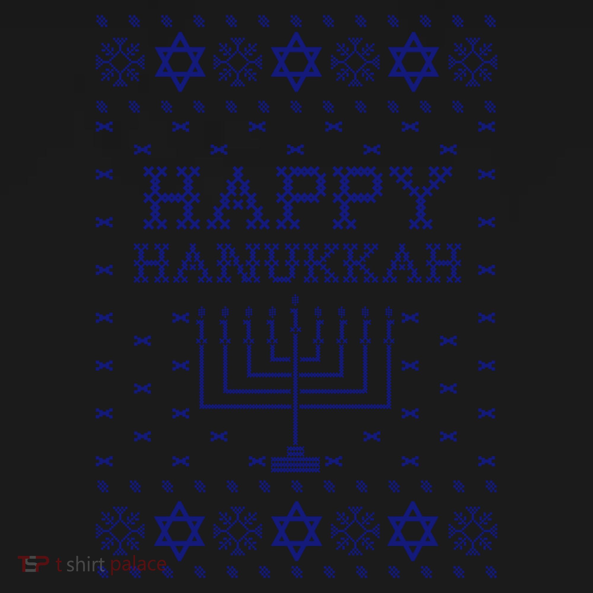 Happy Hanukkah Ugly Sweater Gift USA-Made Doggie Bandana