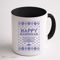 Happy Hanukkah Ugly Sweater Gift Coffee Mug thumb 1