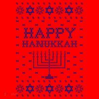 Happy Hanukkah Ugly Sweater Gift Santa Hat thumb 1