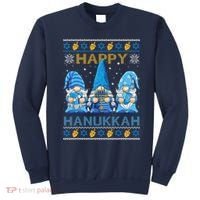 Happy Hanukkah Ugly Christmas Gnome Gnomies Menorah Dreidel Sweatshirt thumb 0