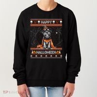 Happy Halloween Ugly Miniature Schnauzer Howloween Pumpkin Gift Women's Sweatshirt thumb 0