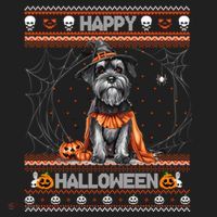 Happy Halloween Ugly Miniature Schnauzer Howloween Pumpkin Gift Women's Sweatshirt thumb 2