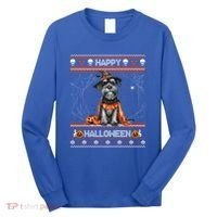 Happy Halloween Ugly Miniature Schnauzer Howloween Pumpkin Gift Long Sleeve Shirt thumb 0
