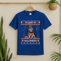 Happy Halloween Ugly Miniature Schnauzer Howloween Pumpkin Gift T-Shirt thumb 2