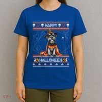 Happy Halloween Ugly Miniature Schnauzer Howloween Pumpkin Gift T-Shirt thumb 4